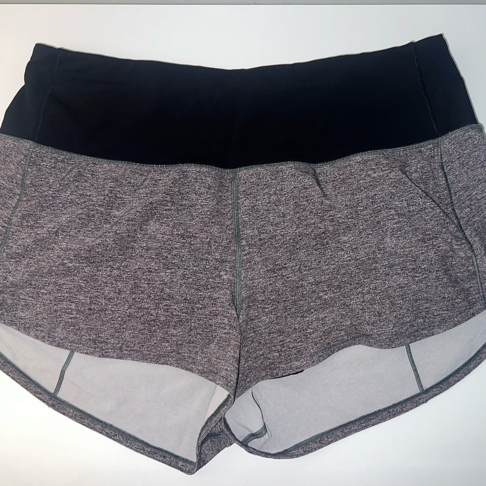 Lululemon Speed Up High-Rise 2.5” Short - Size 10 - Heather Lux Multi Black
